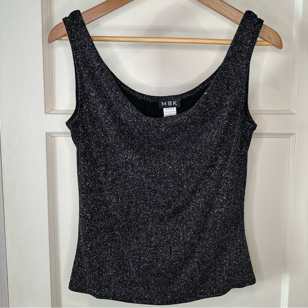 MSK Multicolor Sparkle Sleeveless Top - Size Small